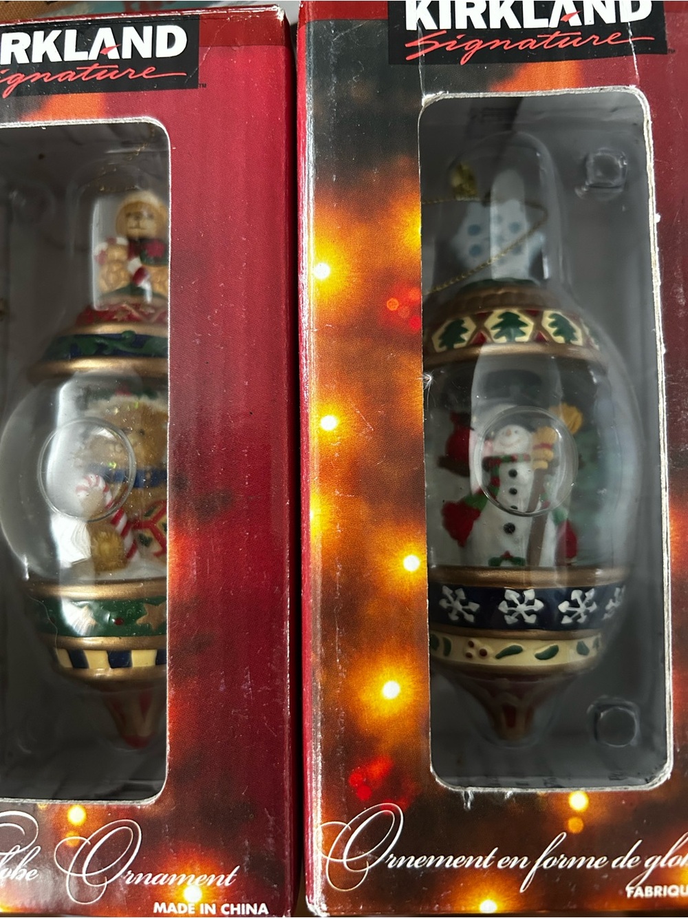 Kirkland Signature Holiday snow globe Ornaments